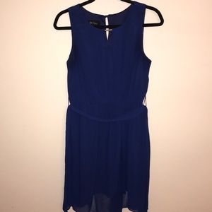 Royal blue high low dress